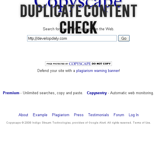 Duplicate Content Check